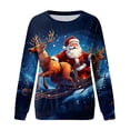 thumbnail image 5 of Futezty Womens Long Sleeve Tops Christmas Print Sweatshirts Fall Pullover Crewneck Soft Elegant Shirts Boho for Women, 5 of 5