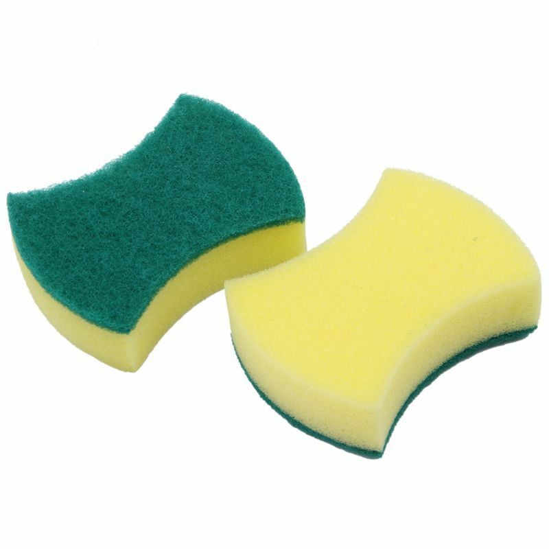 IM Beauty 5 Count, Double-Sided Scrubber Sponge for Kitchen Cleaning ...