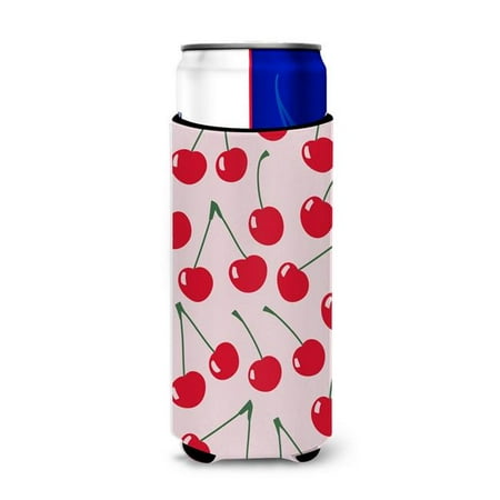

Cherries on Pink Michelob Ultra Hugger for Slim Cans