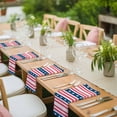 thumbnail image 4 of 4th of July Cloth Napkins, Independence Day Patriotic Red Blue Striped Washable and Reusable Dinner Napkins Set of 6, Table Napkin for Kitchen Party Birthday Wedding Hotel Housewarming 20"x20", 4 of 9