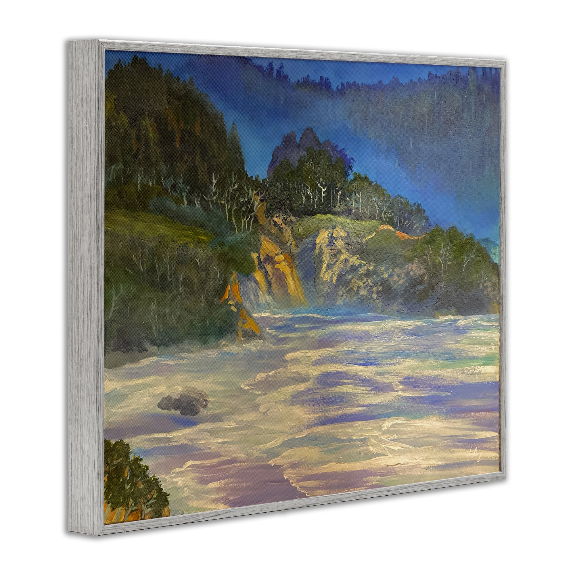Stupell Industries Natural Wilderness Coastline Gray Framed Giclee Art, design by Lee Ann Zirbes