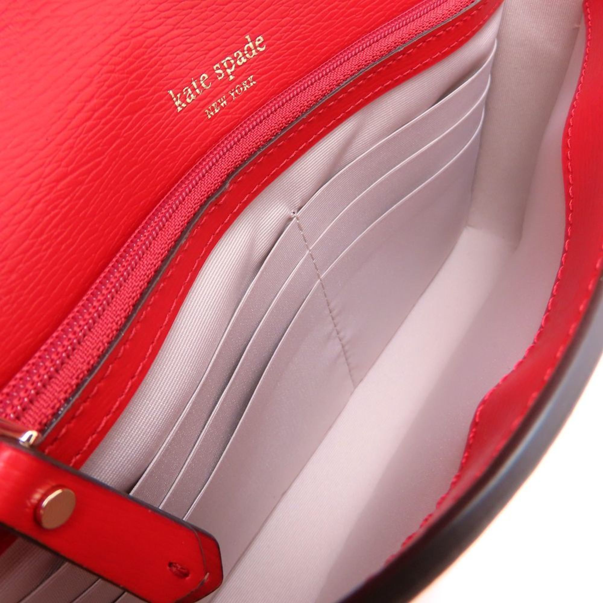 Pre-Owned Kate Spade Tom & Jerry Chain Shoulder Bag PWRU774 Leather Red Women's 352803 (Good)