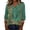 Green, variant on 3/4 Length Sleeve Womens Tops 2026 Spring Summer Floral Printed V Neck T Shirts Blouse