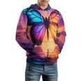 thumbnail image 5 of Dreamy Purple Butterfly Pattern 3d Sweatshirts Hoodie Fashion Casual Personality Men's Women Street Hoodie Pullovers Long Sleeve Comfortable Top, 5 of 6