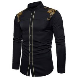 Chemise Western Coofandy Homme - Brodée - Manches Longues - Pression - Taille L