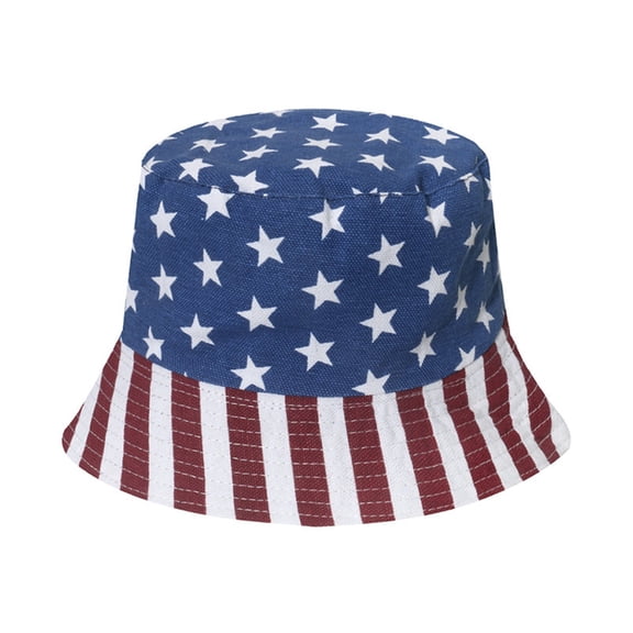 250th Anniversary Independence Day Reversible Bucket Hat, Double-Sided Print Patriotic Sun Hat for Adults, Packable July 4th Outdoor Fishermans Cap #0072 B