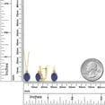 thumbnail image 2 of Gem Stone King 6.20 Ct Blue Lapis White Diamond 18K Yellow Gold Plated Silver Pendant and Earrings Jewelry Set, 2 of 4
