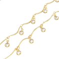 thumbnail image 4 of Handmade Brass Bar Link Chains with Clear Cubic Zirconia Charm and Spool Soldered Long-Lasting Plated Flat Round Real 18K golden Plated 7x4.5x2mm about 32.8 Feet(10m)/roll, 4 of 5
