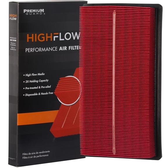 HIGHFLOW High Performance, Pre-Oiled Disposable Engine Air Filter PA99265X | Fits 2019-2025 Toyota RAV4, Corolla, 2018-2025 Camry, 2021-2025 Sienna, 2020-2025 Highlander