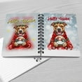 thumbnail image 4 of Hello Welcome Winter Pitbull Holding Snow Globe Snowman Spiral Bound Journal Terrier Dog Lover 5x7in Spiral Notebook - 13015, 4 of 5