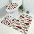 thumbnail image 2 of Multicolor Christmas Tree Pattern Bathroom Rugs Sets 3 Piece,Toilet Cover Set,Absorbent Non Slip Bathroom Mats Sets with U-Shaped Contour Rug Toilet Rug Set, 2 of 5