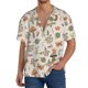 thumbnail image 1 of Fotbe Forest Mushrooms Insects Camisa Estampada de Manga Corta para Hombre, Casual de Verano, Estilo Playero, Sin Arrugas-XX-Large, 1 of 5