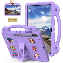 Dteck for Galaxy Tab S10 FE Plus Case (2025), Durable Shockproof Lightweight Handle Cover with Built-in Kickstand DIY Accessories for Samsung Galaxy Tab S10 FE 13.1 Inch SM-X610/X626B,Purple