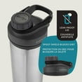 thumbnail image 2 of Contigo Fit Shake & Go 2.0 Stainless Steel Shaker Bottle, 24 oz (709 mL), Grey, 2 of 9