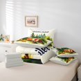 thumbnail image 6 of Manfei Cartoon Camper 7 Pieces Full Size Bedding Sets,Woodland Camping Theme Full Size Bed in a Bag,Green,Light Gray Reversible, 6 of 7