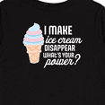 thumbnail image 4 of Inktastic I Make Ice Cream Disappear What's Your Power Boys or Girls Long Sleeve Toddler T-Shirt, 4 of 5