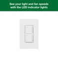thumbnail image 4 of Control de ventilador y atenuador de luz Lutron MACL-LFQ-WH, color blanco, 4 of 8