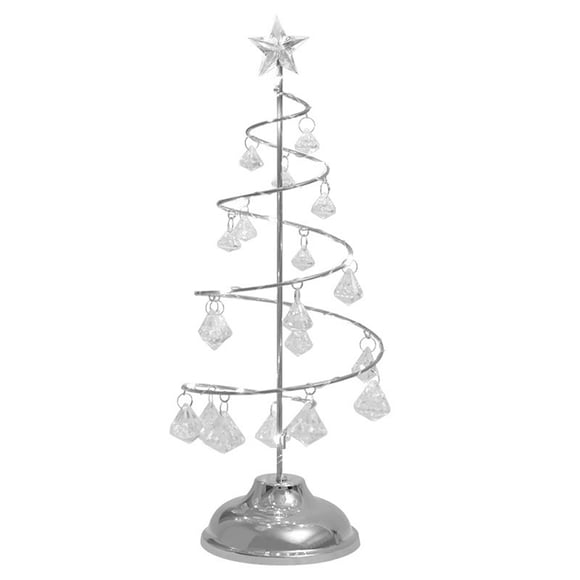 De Navidad Preiluminado Decoración De Cristal Mini Árbol De Navidad Delgado Con Luces Led Para Adorno De Mesa matsuzay HA043014-02