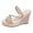 Beige, variant on 2-Ways Convertible Slingback Slides Platform Wedge Sandals with Back Straps Fashion Casual Espadrilles Chunky ultra High Heels Dress Slip on Summer Shoes Gold Size 9.5