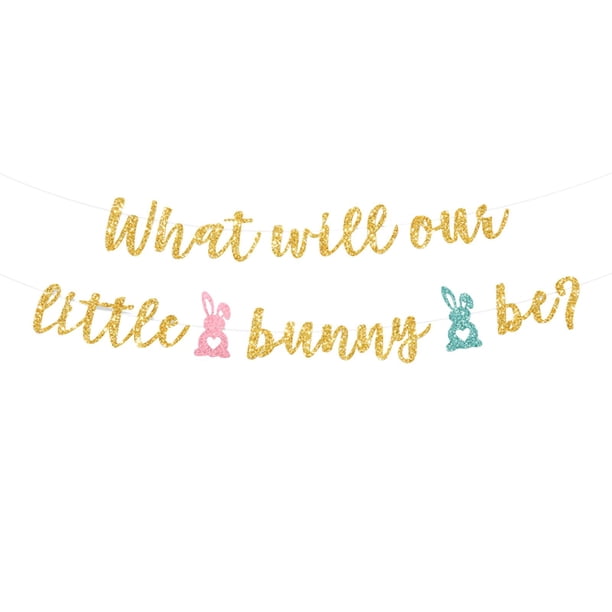Pancarta de feliz cumpleaños de Pascua, guirnalda de letras de conejito de cumpleaños de Pascua para techo Estilo A