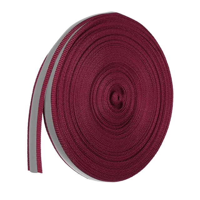 Unique Bargains Bande Réfléchissante, 10mm x 22 Yards Bande Réfléchissante pour Vêtements Imperméables, Rouge Vin