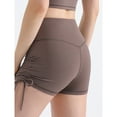 thumbnail image 5 of Lenpel Women's Athletic Shorts Summer High Waisted Side Drawstring Ruched Booty Yoga Shorts Workout Running Shorts, 5 of 5