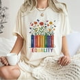 thumbnail image 4 of Colorful Floral Book Stack T-Shirt – Rainbow Book Lover Graphic Tee with Uplifting Design, Unisex Casual Reading Shirt, 4 of 7