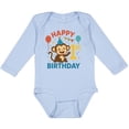 thumbnail image 3 of Inktastic Happy 1st Birthday Monkey Party Theme Boys or Girls Long Sleeve Baby Bodysuit, 3 of 5