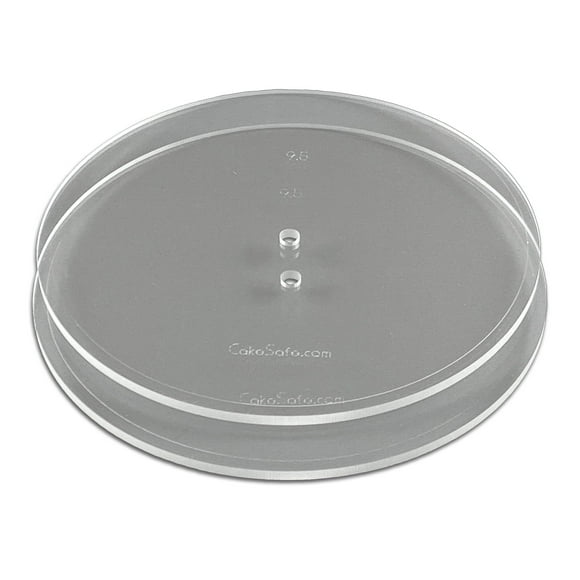 CAKESAFE – Disques Acryliques Transparents 2-9.5 – Outil de Glaçage Parfait pour Lisser la Crème Glacée sur Vos Gâteaux