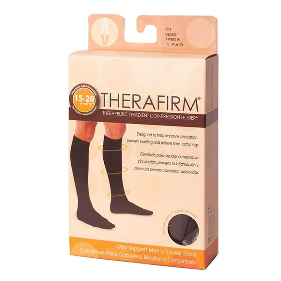 Calcetín de Compresión Therafirm para Caballero Talla Chica Negro