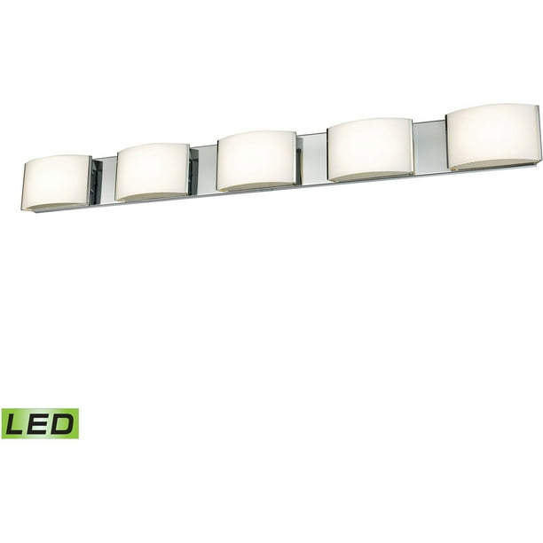 Bathroom Vanity 5 Light Fixtures With Chrome Finish Metal Glass Material Integrated Bulb 44 37 Watts Com Bathroom Vanity 5 Light Fixtures With, Bathroom Vanity 5 Lights Chrome