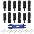thumbnail image 2 of Solar Photovoltaic Connector, 12PCS Solar Panel Cable Connector Copper Tinned Pins High Temperature Resistance PPO Built In Lock With Wrench For Industry 1000V 30A,1000V 45A,1500V, 2 of 8