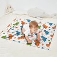 thumbnail image 2 of White Cartoon Dinosaurs Mushrooms Pattern Blanket,Comfortable Soft Flannel Throw Blanket,All Season,Warm Lightweight Blankets for Sofa Bed Couch Living Room Chair,30"x40", 2 of 4