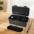 thumbnail image 3 of Anverion Airtight ABS Storage Case with 2 Glass Spice Jars, Lockable Kitchen Pantry Organizer for Tea, Coffee, Spices and Snacks, 3 of 8