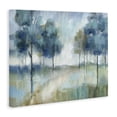 thumbnail image 2 of Abstract Blue Woodland Path Trees Canvas Art, 48 x 36, Design By Artist Nan, 2 of 6