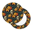 thumbnail image 2 of Rateoe Halloween Skull Pattern Round Bar Stool Seat Covers,Washable Stool Cushion Slipcover Elastic Bar Chair Covers for 12-14 Inch Chair -13 inch, 2 of 7