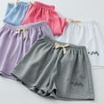 thumbnail image 4 of WOLLED Girls Shorts Toddler Kids High Elastic Waisted Pleated Clothes Shorts Solid Colours Flowy Casual Shorts for 3-10Y, 4 of 7