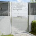 thumbnail image 1 of vidaXL Portail de Jardin 39.4"x59.1 Pouces Acier Inoxydable, 1 of 6