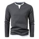 thumbnail image 2 of pstuiky Camisas suaves de manga larga para hombre, Camiseta deportiva de dos piezas para hombre, estilo casual, transpirable, con cuello redondo y manga larga, de color liso top de hombre s, 2 of 4
