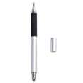 thumbnail image 1 of EeaseCA Universal 2 in 1 Disc and Fiber Tip Capacitive Stylus Touch Screen Pen for All Touch Screen Devices Tablets & Cell Phones (Silver), 1 of 8