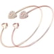 thumbnail image 1 of Pulsera ajustable con diamantes de imitación para mujer, con corazón, para joyería, 2 pulseras con inicial para pareja (talla única), 1 of 1