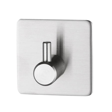 

Stainless Steel Self Adhesive Hanging Hooks Kitchen Bathroom Clothes Hanger