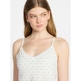 thumbnail image 4 of No Boundaries Single Jersey Lace Sleep Cami Top, Women's XXS-3X, 4 of 5