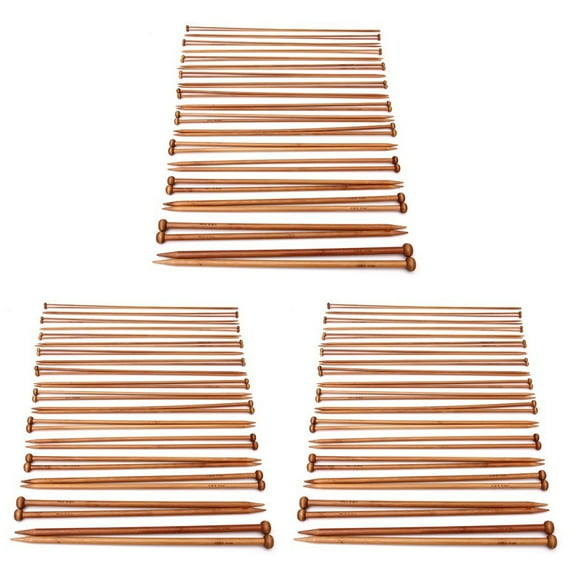 Mutmorningal 54 Pairs / 36pcs Carbonized Single Pointed Crochet and Knitting Needles Set (2.0mm to 10mm)