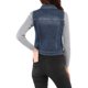 thumbnail image 3 of Chaleco sin mangas de mezclilla lavado para mujer INSPIRE CHIC con botones y bolsillos azul 2XL, 3 of 7