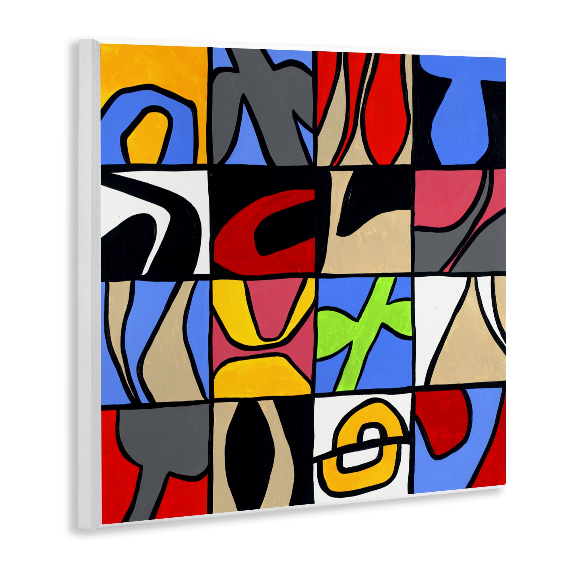 Stupell Industries Alternating Contrast Shapes Abstraction Wall Plaque Art, design by Ruth Fromstein