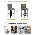 thumbnail image 3 of William Morris Plant Floral Bar Stool Covers Set of 4, Retro Lotus Flower Leaves Stretch Washable Bar Chair Covers with Backs, Removable Pub Counter Height Chair Cover for Kitchen Dining Room Cafe, 3 of 7