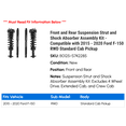 thumbnail image 2 of Front and Rear Suspension Strut and Shock Absorber Assembly Kit - Compatible with 2015 - 2020 Ford F-150 RWD Standard Cab Pickup 2016 2017 2018 2019, 2 of 2