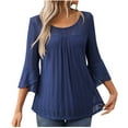 thumbnail image 1 of Yuyuzo Cotton Linen Tank Tops for Women Button down Vest Ruffle V Neck Sleeveless Blouses Top, 1 of 6