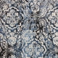 thumbnail image 3 of 8' X 11' Blue Black and Ivory Abstract Power Loom Distressed Area Rug, 3 of 11